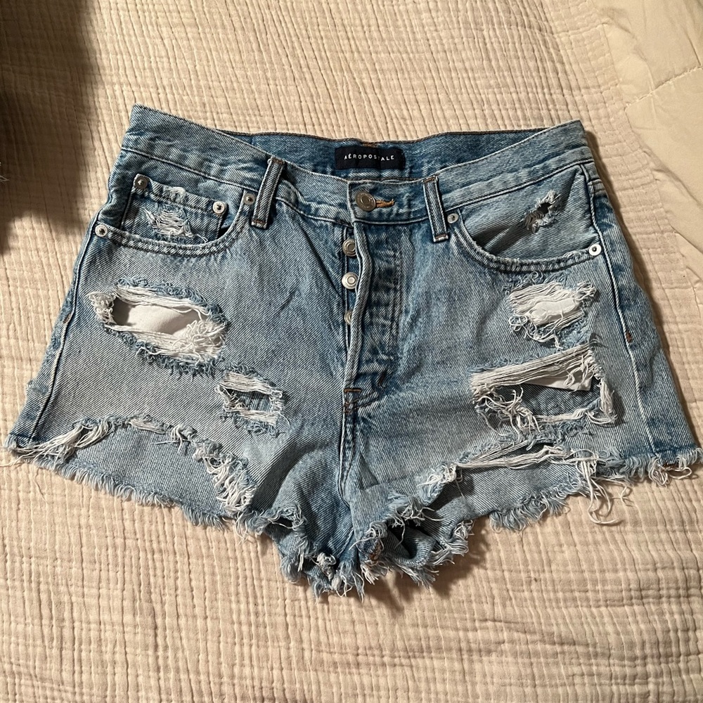 Aeropostale Distressed Denim Shorts